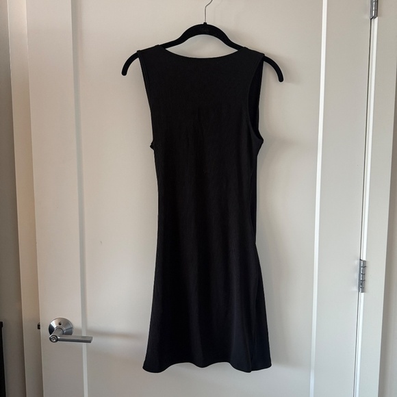 Slinky Black Draped Mini Dress – Size M - Picture 2 of 3